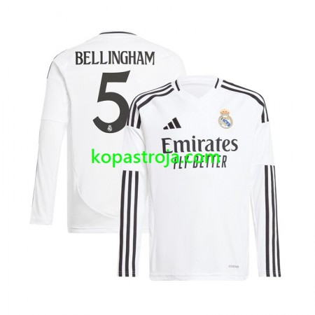 Billiga Fotbollströjor Real Madrid Jude Bellingham 5 Hemma tröja 2024/25 Långärmad